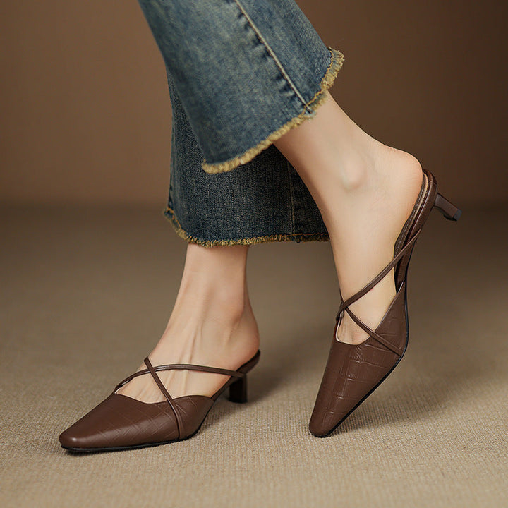 Mule aus echtem Leder Mire