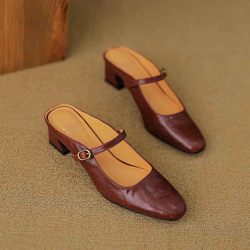 Mule aus echtem Leder Vian
