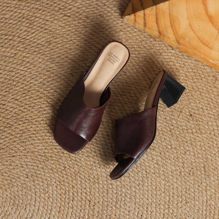 Mule aus echtem Leder