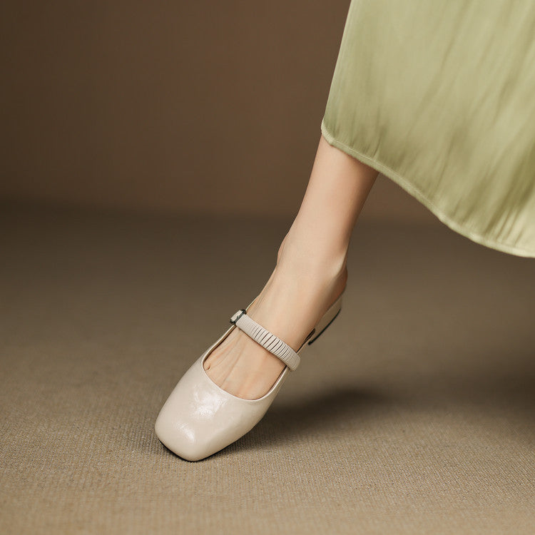 Mule Mary Jane aus echtem Leder Novie