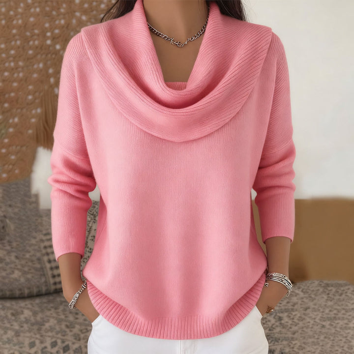 Barbara | Pullover mit Drapiertem Kragen
