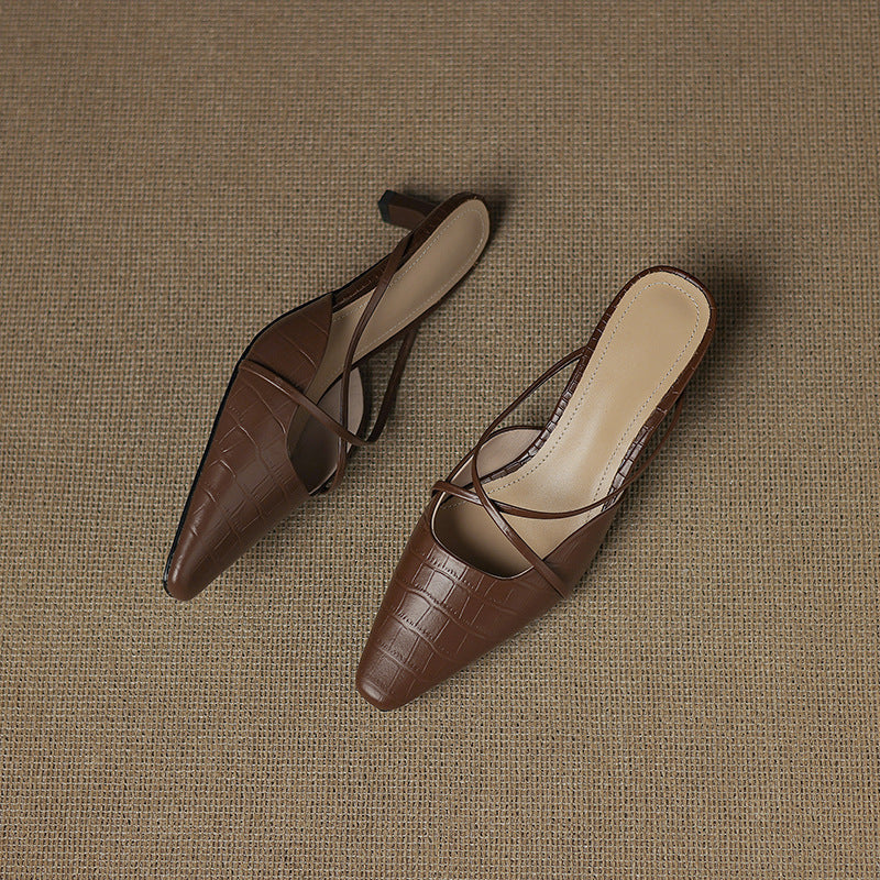 Mule aus echtem Leder Mire