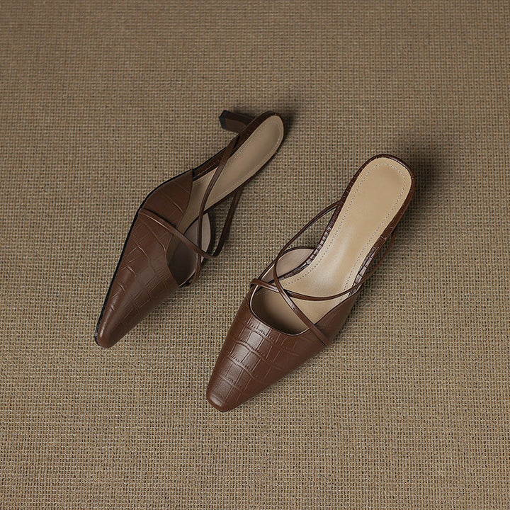 Mule aus echtem Leder Mire
