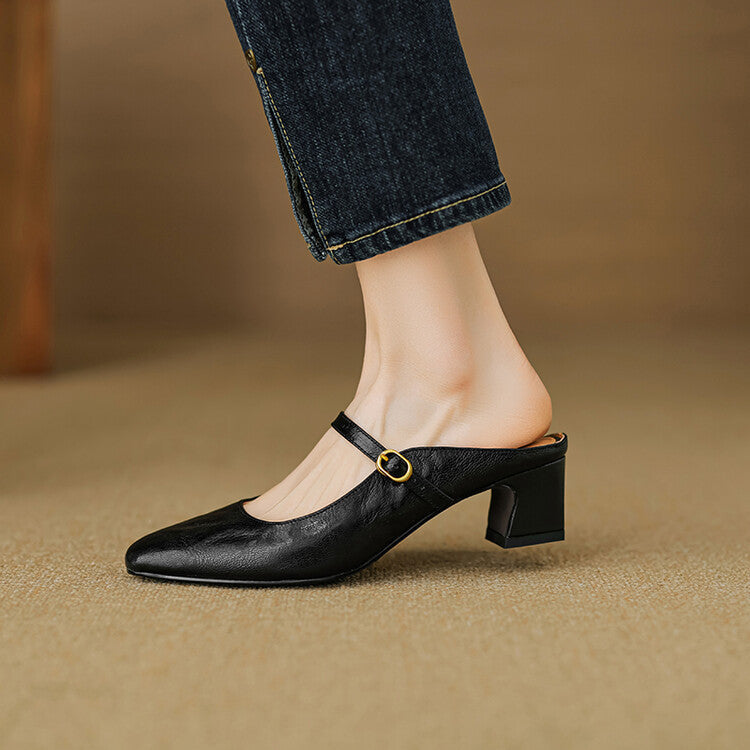 Mule aus echtem Leder Vian