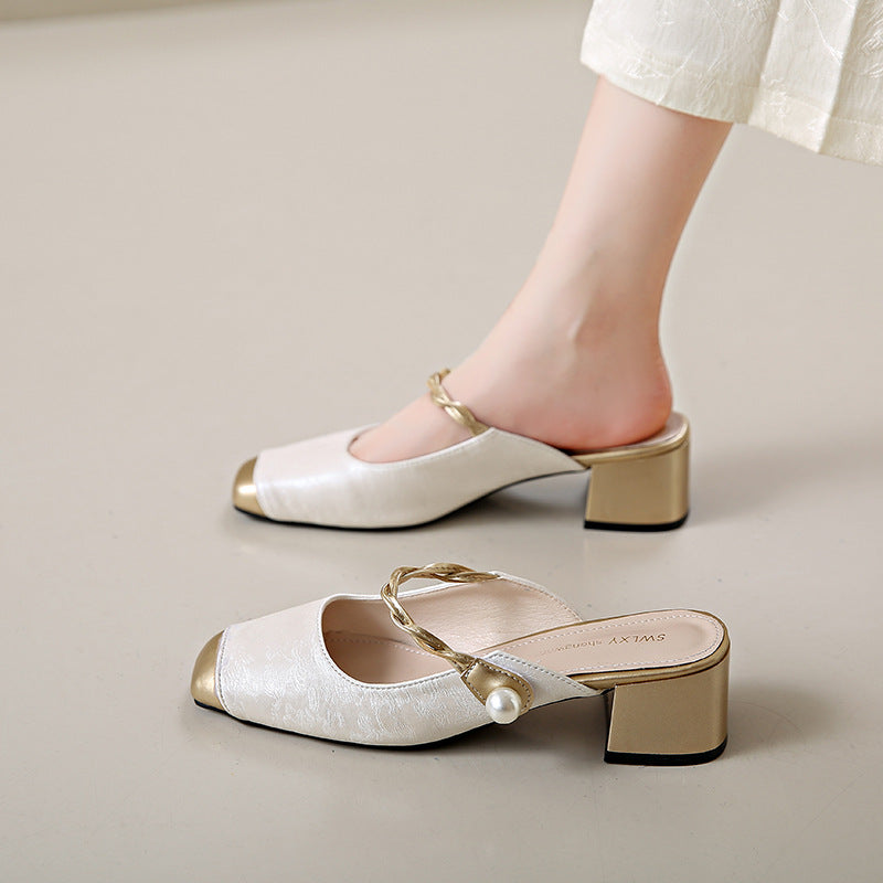 Mule aus echtem Leder Melina