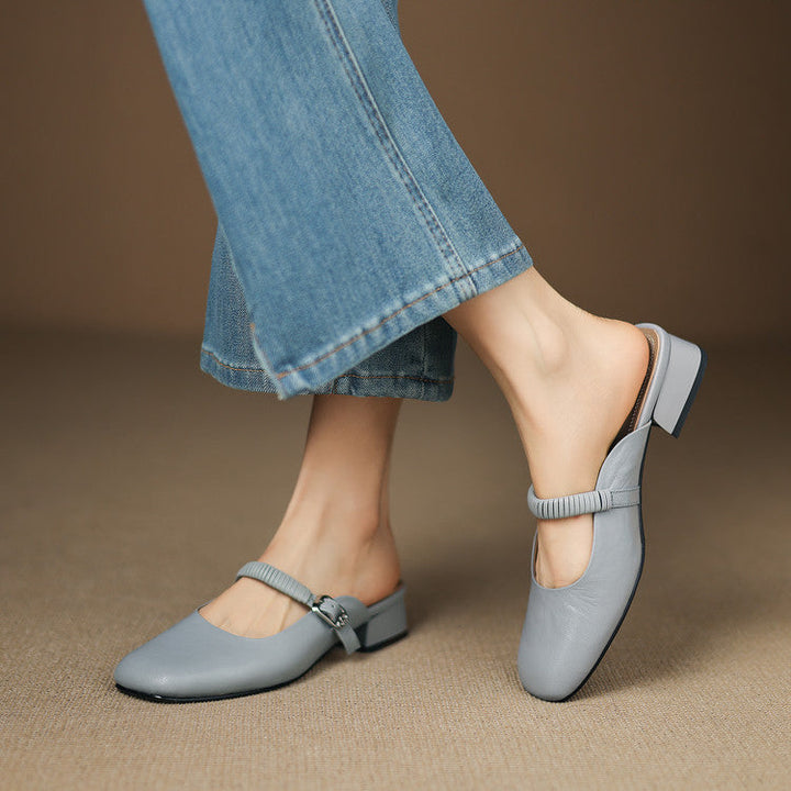 Mule Mary Jane aus echtem Leder Novie