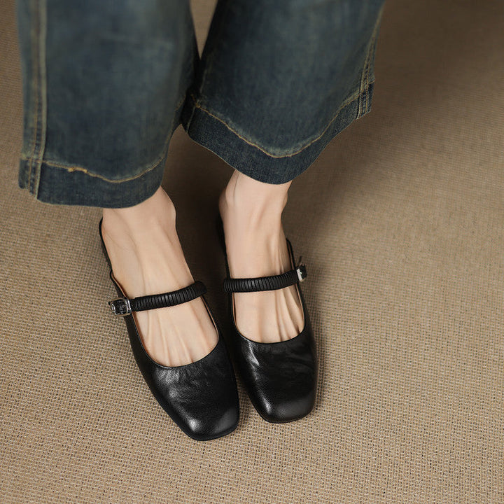 Mule Mary Jane aus echtem Leder Novie