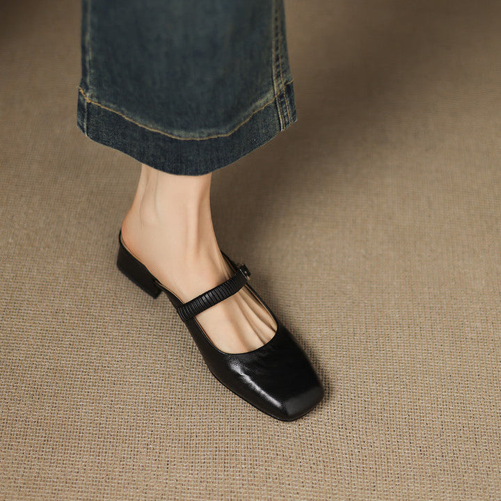 Mule Mary Jane aus echtem Leder Novie