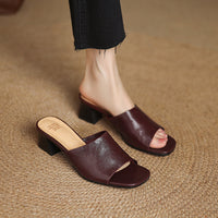 Mule aus echtem Leder