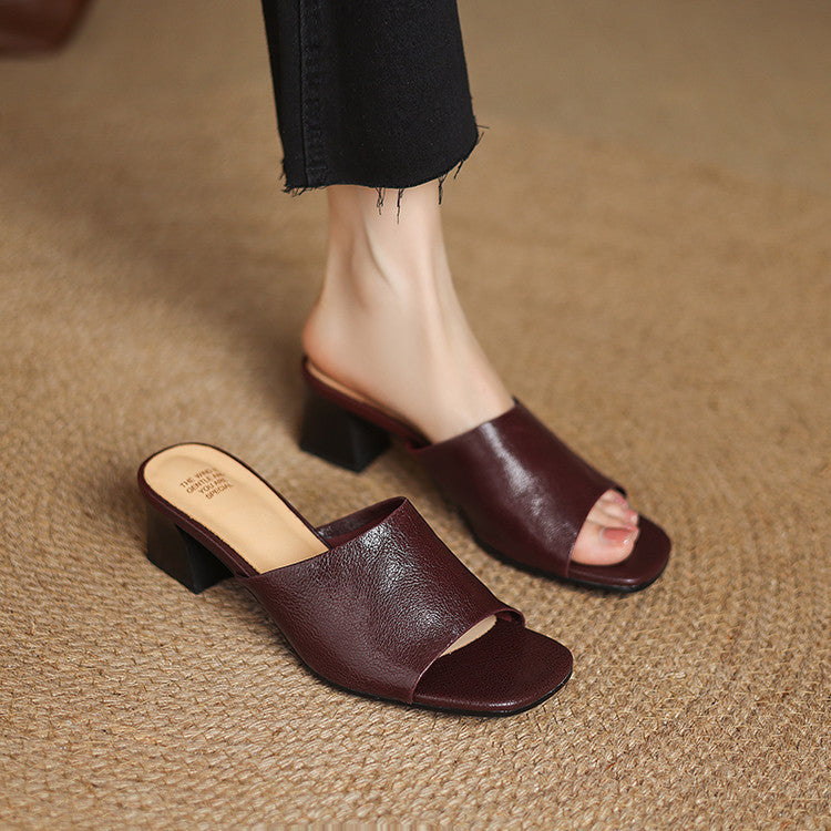 Mule aus echtem Leder