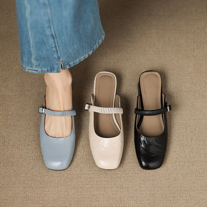 Mule Mary Jane aus echtem Leder Novie
