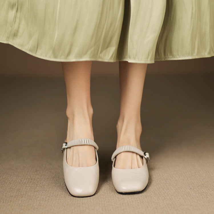 Mule Mary Jane aus echtem Leder Novie