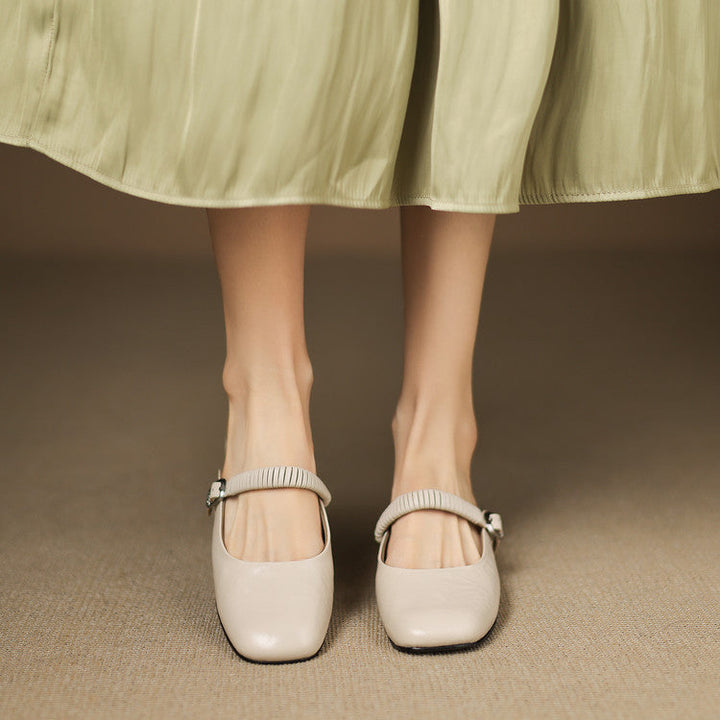Mule Mary Jane aus echtem Leder Novie