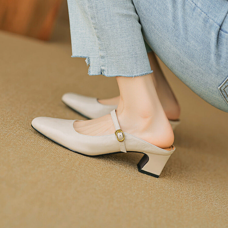 Mule aus echtem Leder Vian