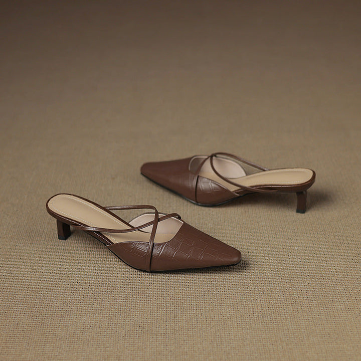 Mule aus echtem Leder Mire