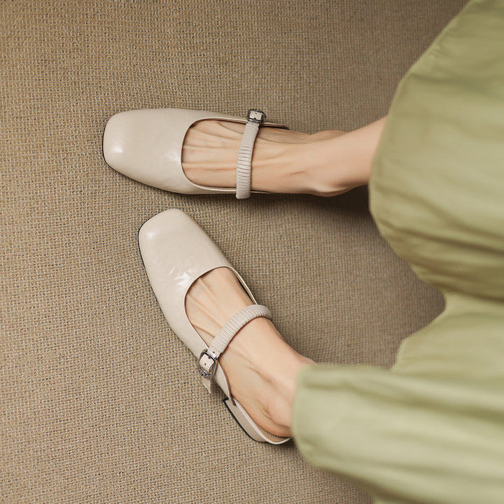 Mule Mary Jane aus echtem Leder Novie