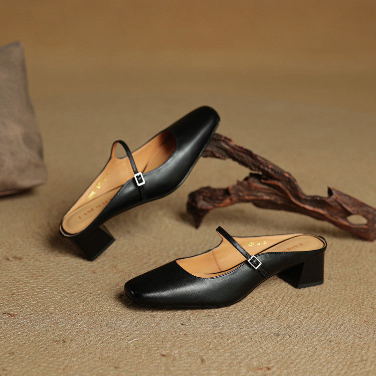 Mule aus echtem Leder Esmer
