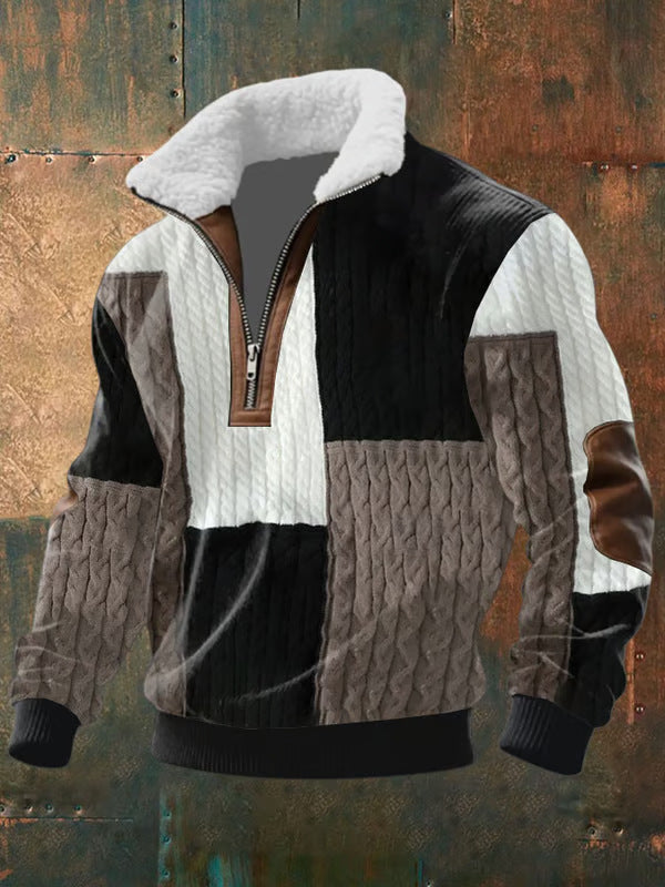 RITS-PULLOVER MIT STEHKRAGEN AUS FELL