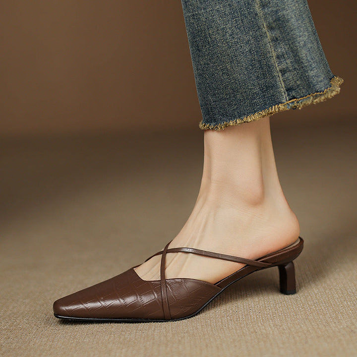 Mule aus echtem Leder Mire