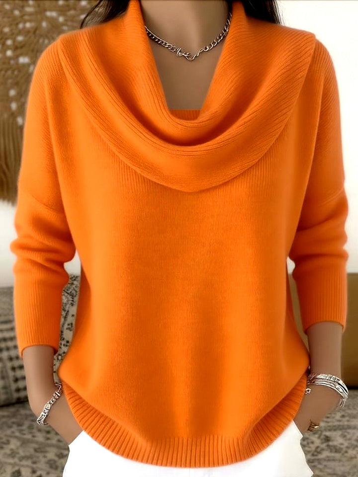 Barbara | Pullover mit Drapiertem Kragen