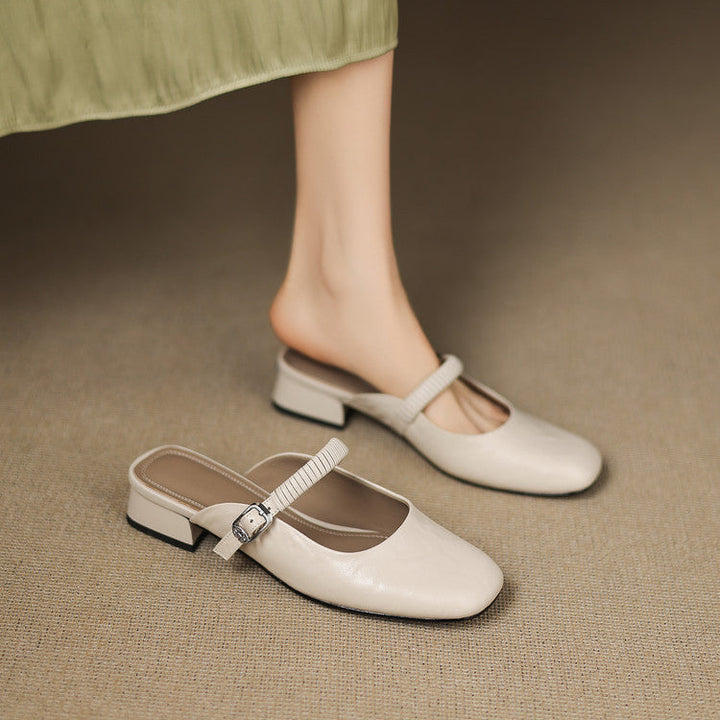 Mule Mary Jane aus echtem Leder Novie
