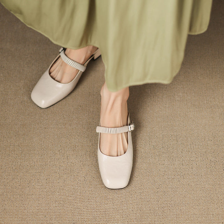 Mule Mary Jane aus echtem Leder Novie