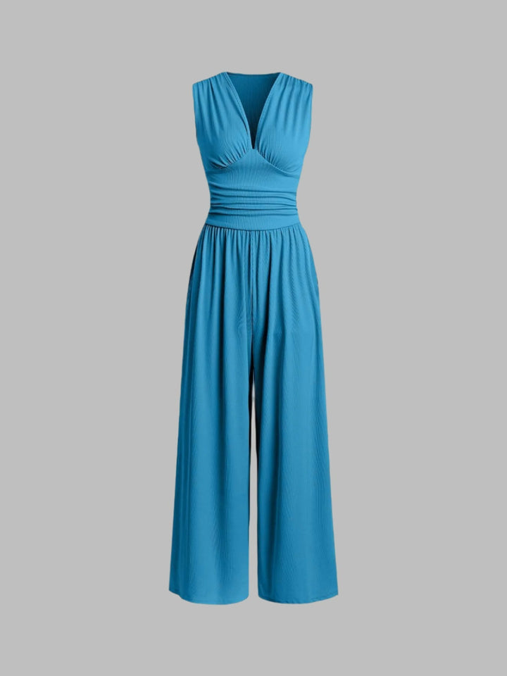 NIEDAMIRA | Gestreifter ärmelloser Jumpsuit