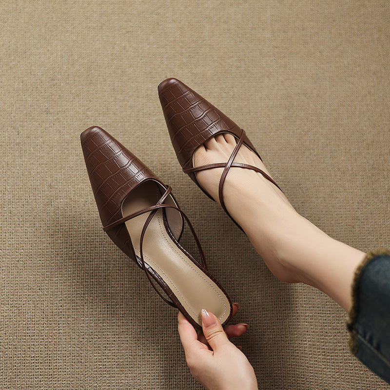 Mule aus echtem Leder Mire