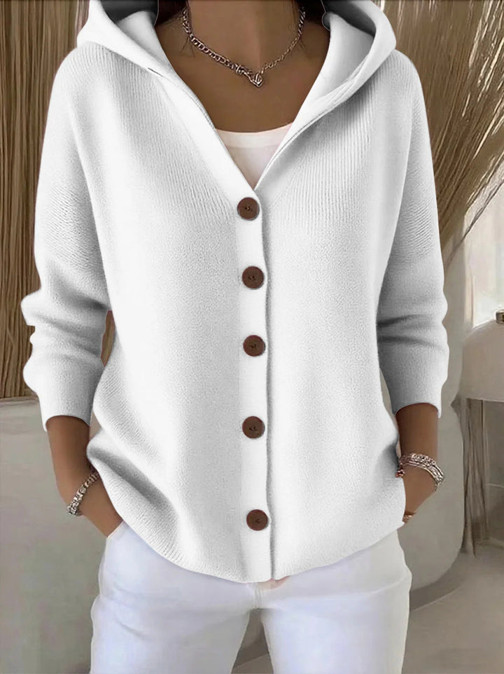 Darienne™ | Strickjacke mit Kapuze und Knöpfen
