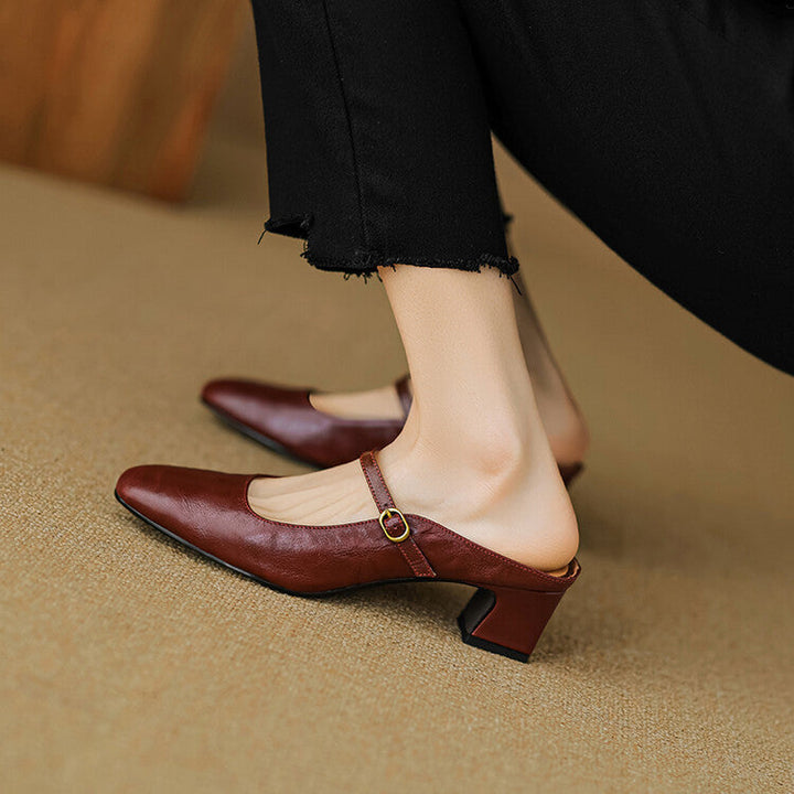 Mule aus echtem Leder Vian