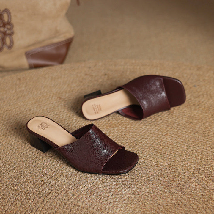 Mule aus echtem Leder