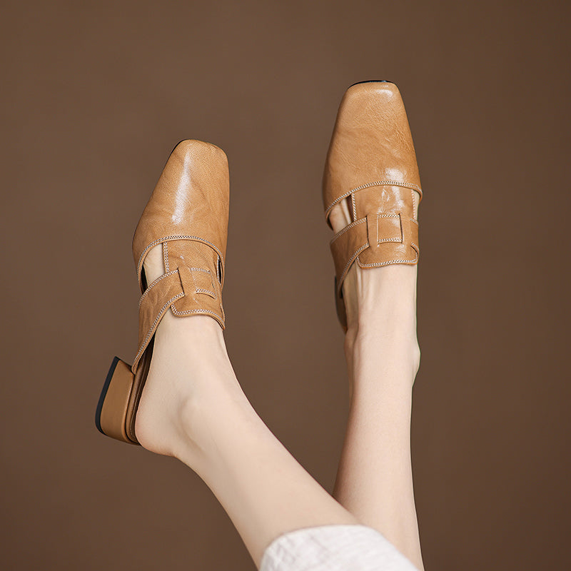 Mule aus echtem Leder Ivora