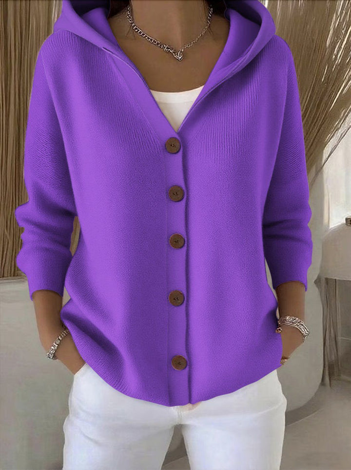 Darienne™ | Strickjacke mit Kapuze und Knöpfen