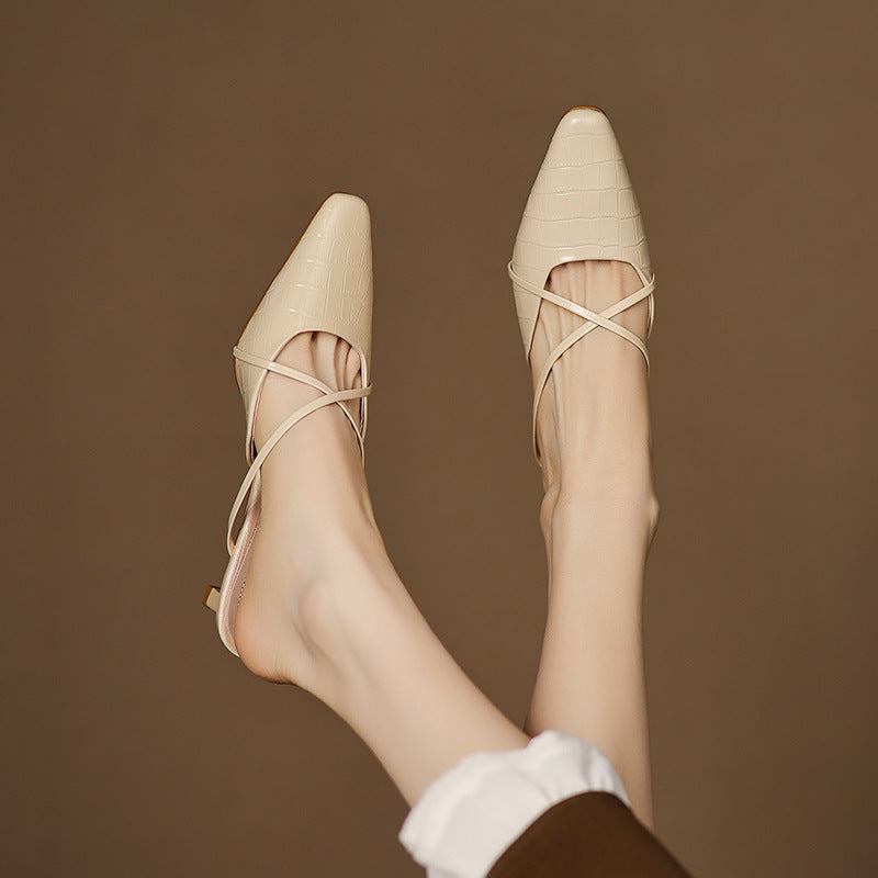 Mule aus echtem Leder Mire