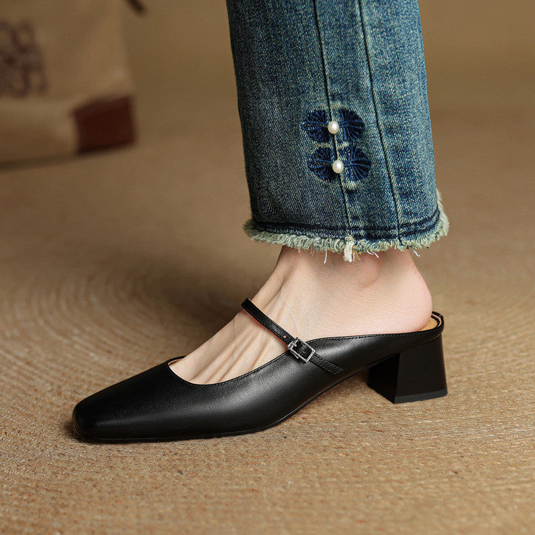 Mule aus echtem Leder Esmer
