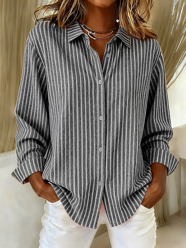 Jacqueline™ | Gestreifte Bluse mit Knöpfen