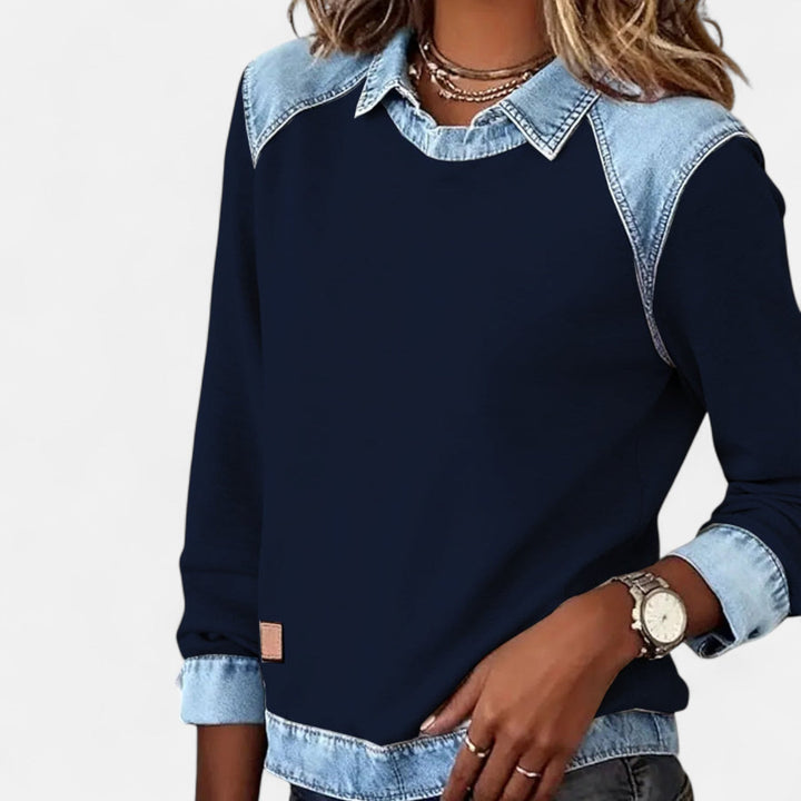 Gloria | Pullover mit Kontrastpaneelen
