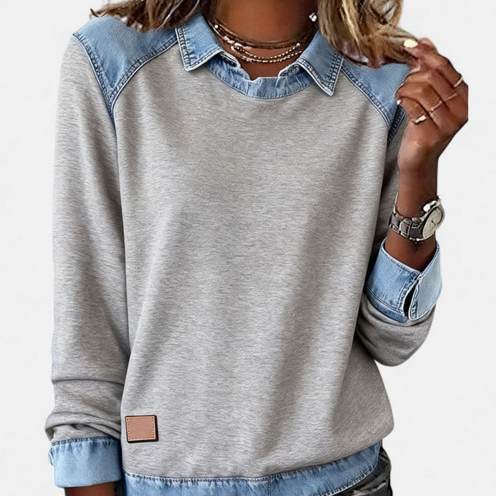 Gloria | Pullover mit Kontrastpaneelen