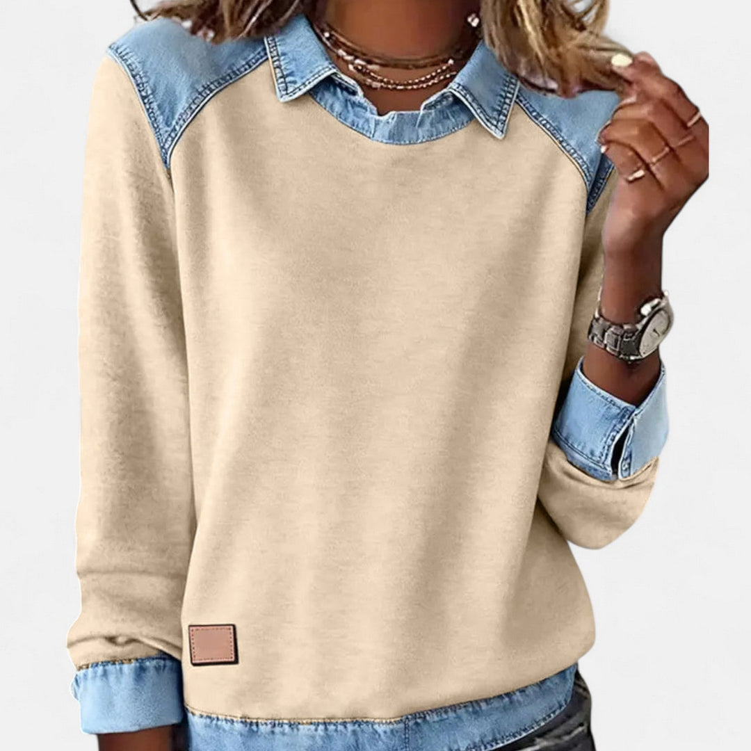 Gloria | Pullover mit Kontrastpaneelen