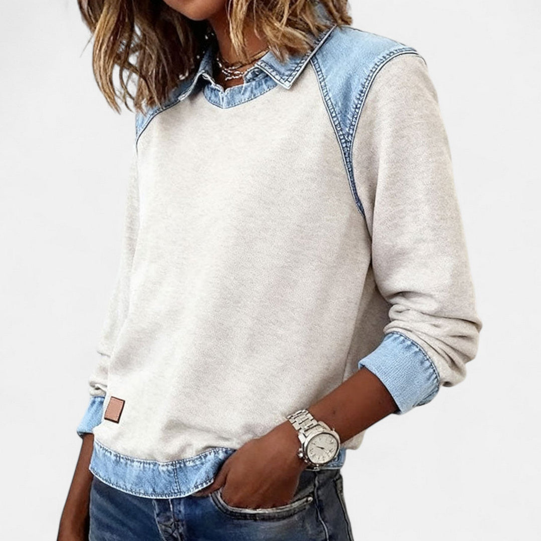 Gloria | Pullover mit Kontrastpaneelen