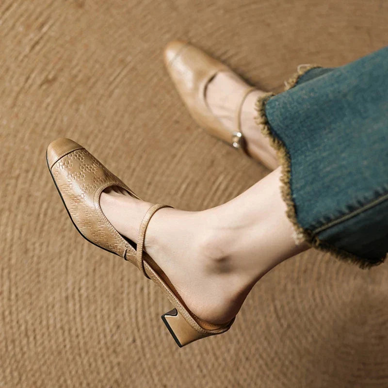 Mule aus echtem Leder