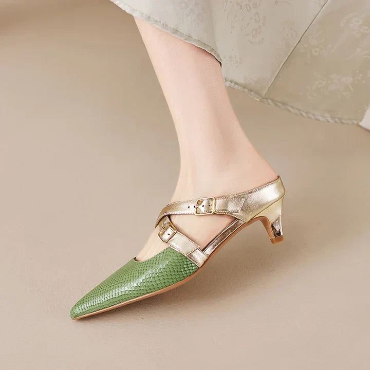 Mule aus echtem Leder