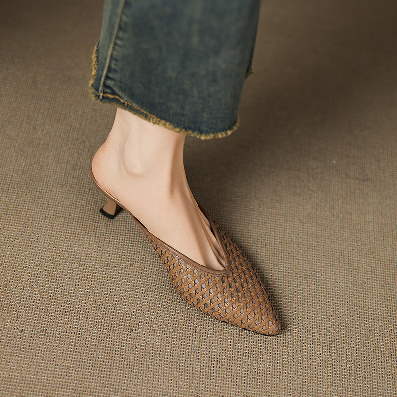 Mule aus echtem Leder Olivia