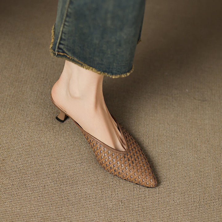 Mule aus echtem Leder Olivia