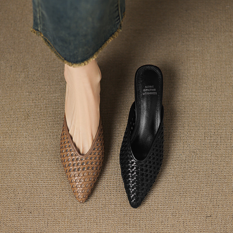 Mule aus echtem Leder Olivia