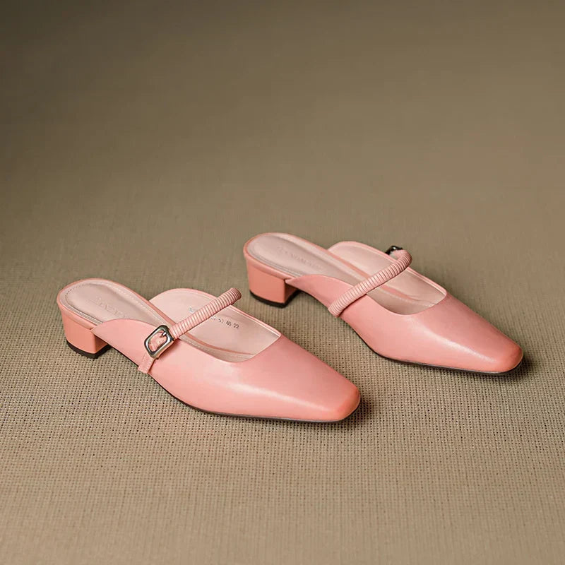 Mule Mary Jane aus echtem Leder