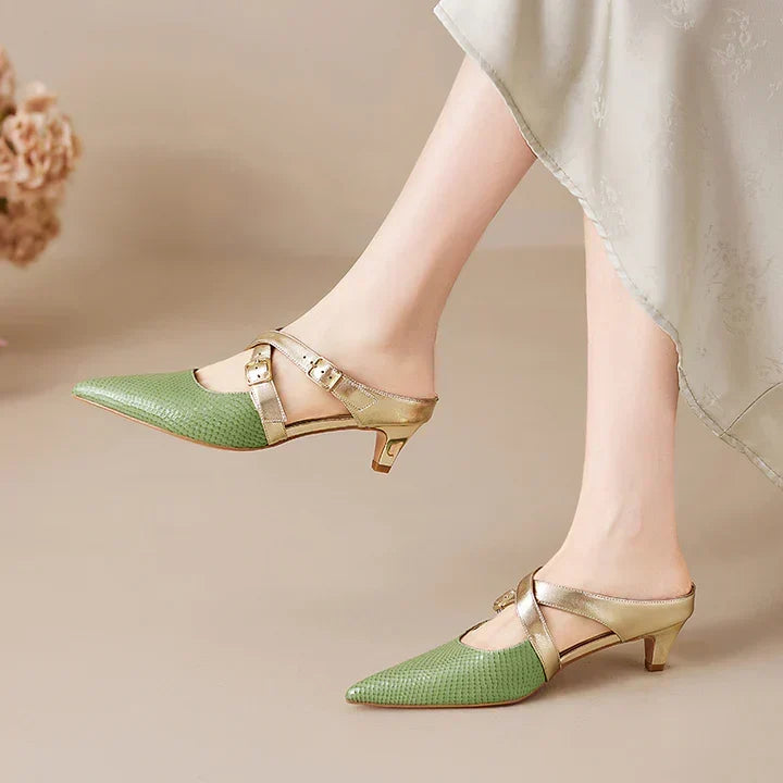Mule aus echtem Leder