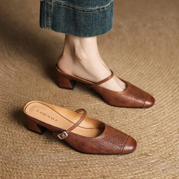 Mule aus echtem Leder