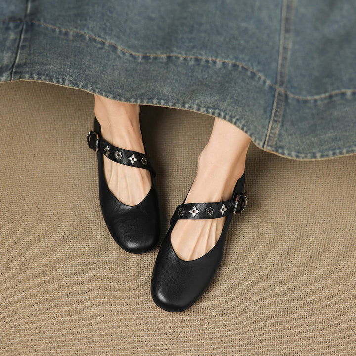 Elda Ballerinas aus echtem Leder