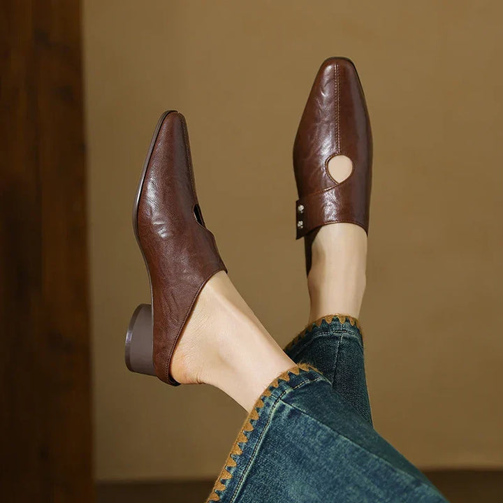 Mule aus echtem Leder Agnit
